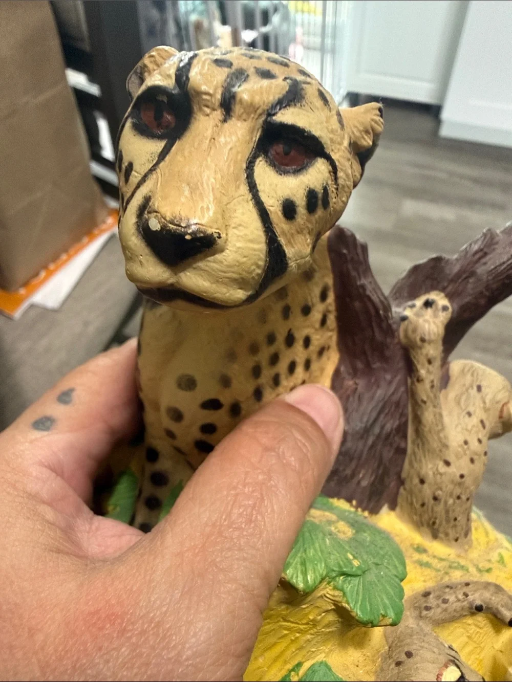 Vtg 2001 Leopard drink works cup topper.